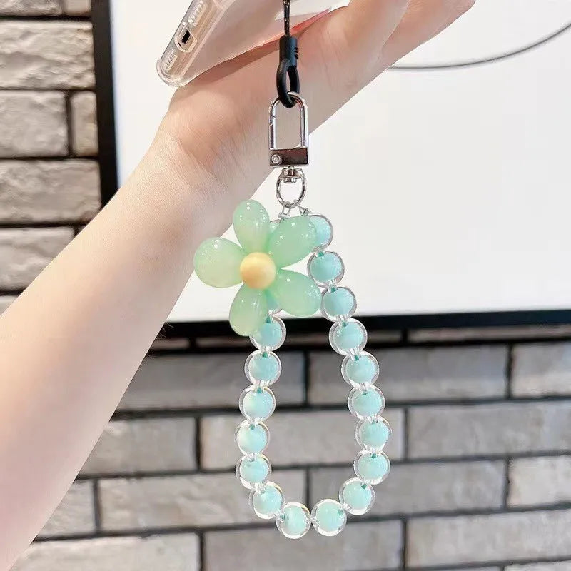 🌸✨ Sweet Flower Beaded Mobile Phone Chains ✨🌸