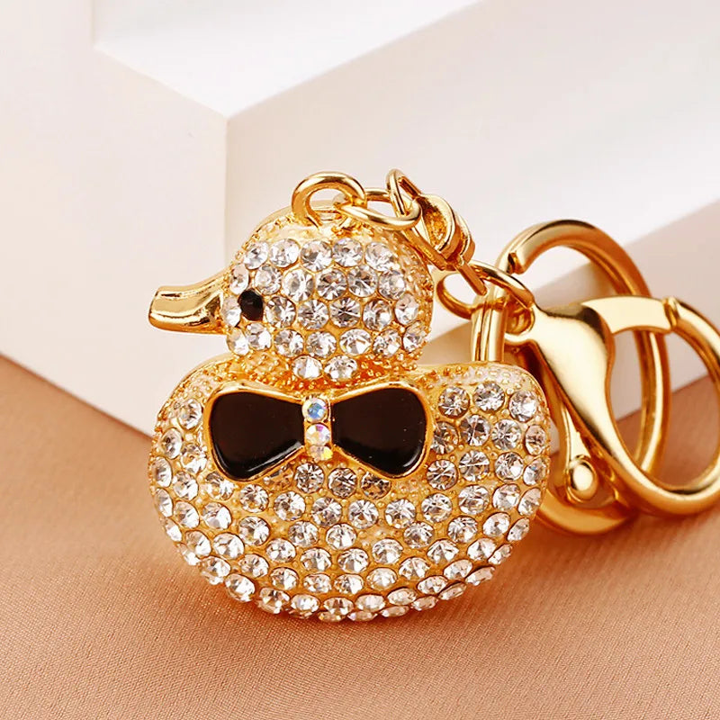 ✨🦆 Sparkly Diamante Rubber Ducky Bag Charm & Keyrings (Multiple Colour Choices!) 🦆✨