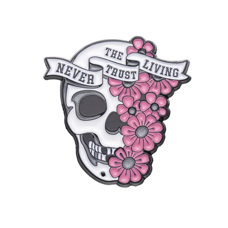 🖤 Pink Gothic 4pc Brooch Pin Badge Set  🖤