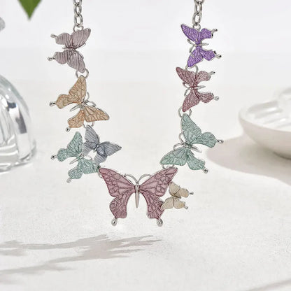 🦋 Pastel Butterfly Necklace & Earrings Set 🦋