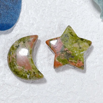 🌙⭐ 1 Pair Crystal Star & Moon Sets ⭐🌙