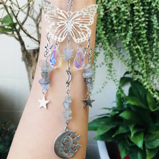 🦋 Flash Labradorite Butterfly Sun Catcher 🦋