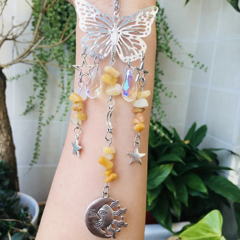 🦋 Topaz Yellow Jade Butterfly Sun Catcher 🦋