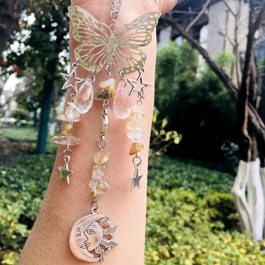 🦋 Gold Rutilated Quartz Butterfly Sun Catcher  🦋