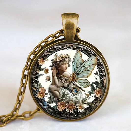 🧚♀️ Retro Sweet Whimsical Fairy Pendant Necklace 🧚♀️