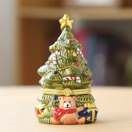 🎄 Green Ceramic Christmas Tree Trinket Dishes/Tealight Holders 🎄