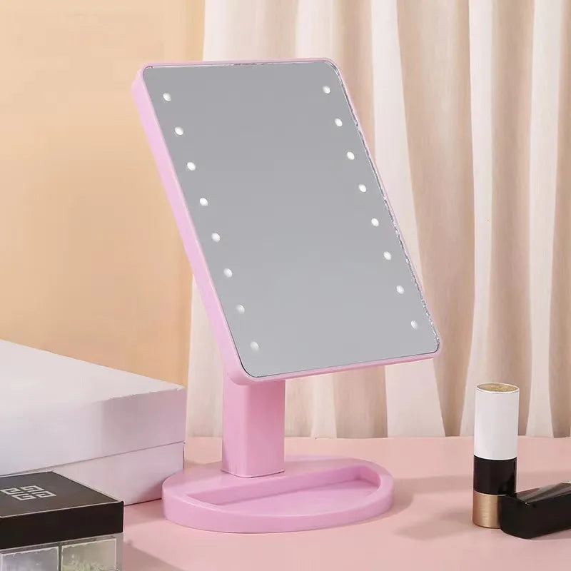 🎀  Portable Princess Mirror with LED Touch Light  🎀
