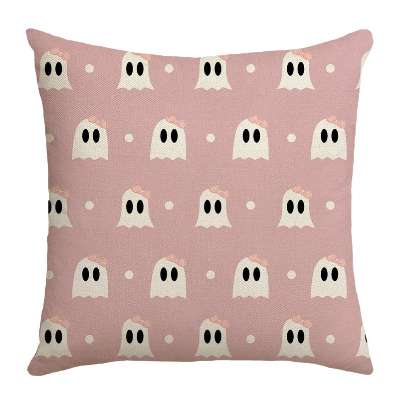 🎃 4pc Halloween Pink Cushion Covers 🕸️