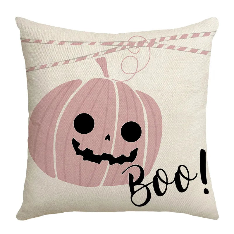🎃 4pc Halloween Pink Cushion Covers 🕸️