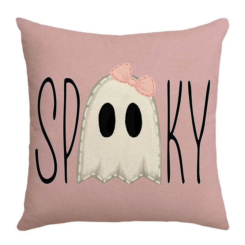 🎃 4pc Halloween Pink Cushion Covers 🕸️