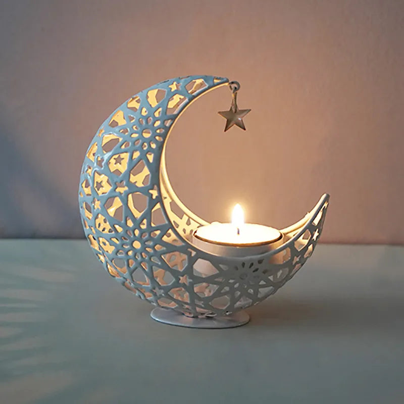 🌙 Retro Simple Style Star & Moon Iron Tealight Holders 🌙