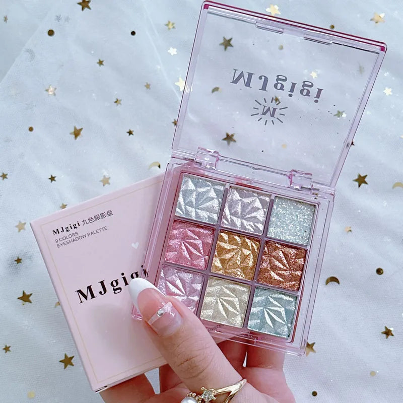 💎 Iridescent Pearl Glitter Eyeshadow Palette 💎