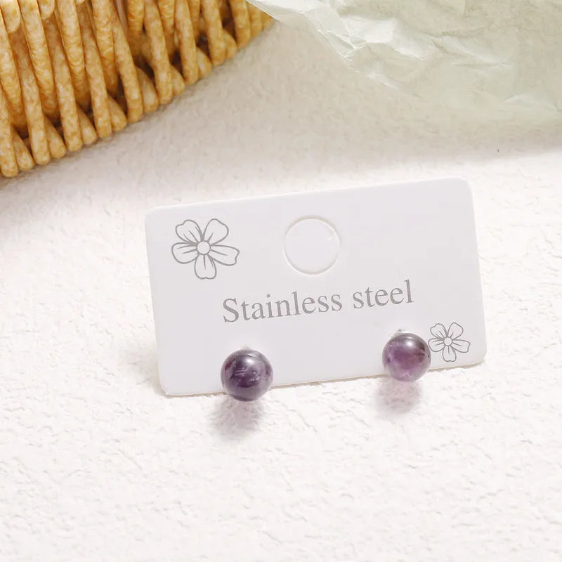 ✨ Elegant Sweet Round Crystal Stud Earrings ✨