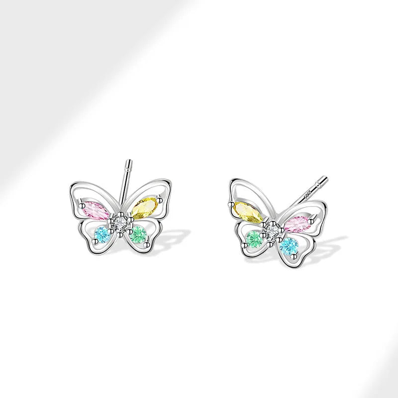 🦋 Multicoloured Sterling Silver 925 Butterfly Jewellery 🦋