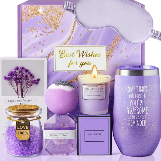 💜 Best Wishes for You – Boxed Purple Gift Set 💜