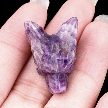 🐺 Crystal Wolf Head Ornaments 🐺