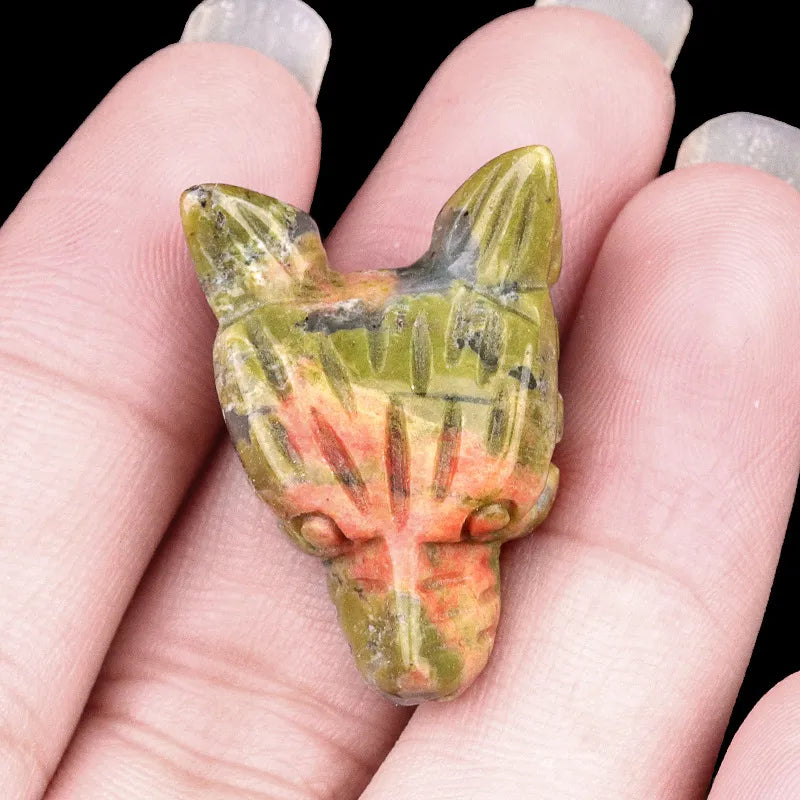 🐺 Crystal Wolf Head Ornaments 🐺