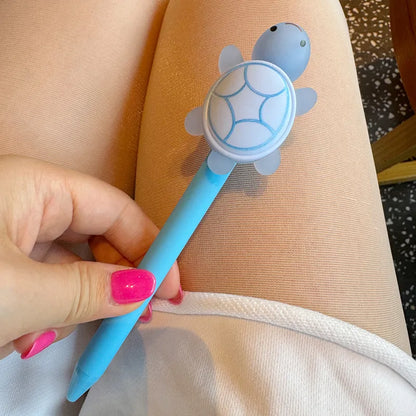 🐢🖊️ 7pc Adorable Tortoise Ballpoint Pen Set 🖊️🐢