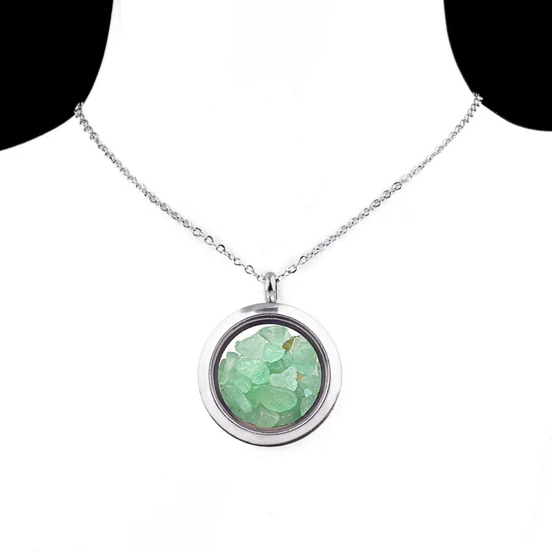 ✨ Crystal Chip Locket Necklaces✨