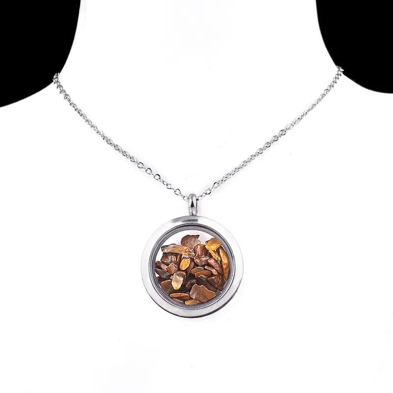 ✨ Crystal Chip Locket Necklaces✨