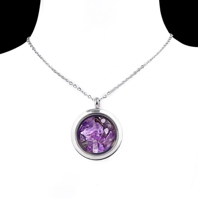 ✨ Crystal Chip Locket Necklaces✨