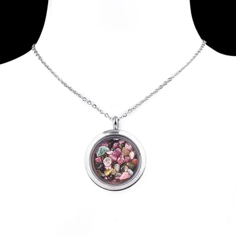 ✨ Crystal Chip Locket Necklaces✨