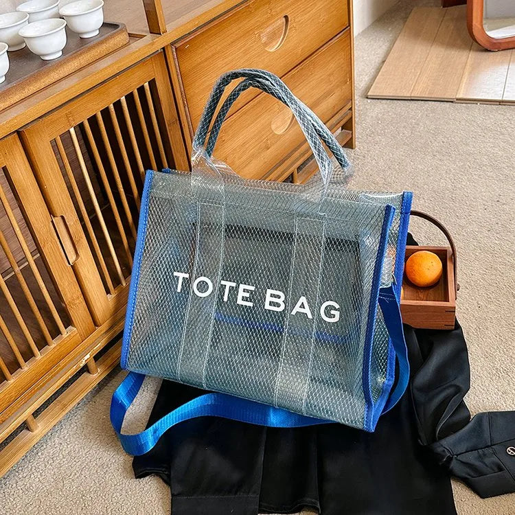 👜✨ Women’s PVC Square Clear Zipper Tote Bag ✨👜