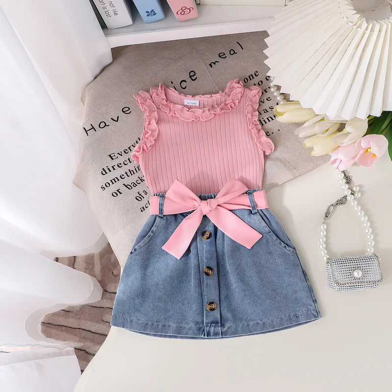 ☀️ 2pc Summer Girls Skirt Set ☀️