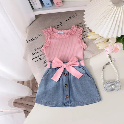 ☀️ 2pc Summer Girls Skirt Set ☀️