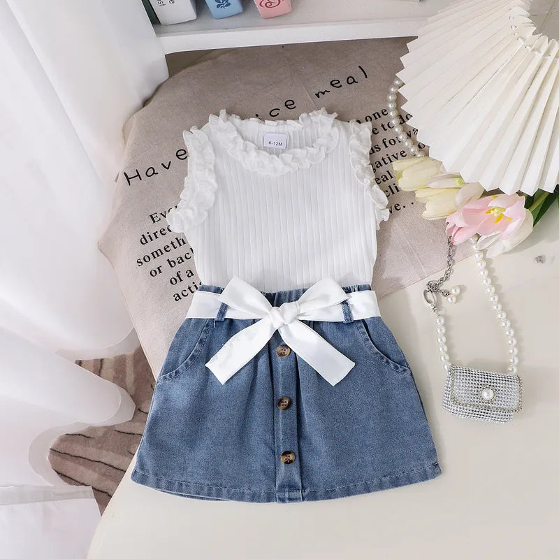 ☀️ 2pc Summer Girls Skirt Set ☀️