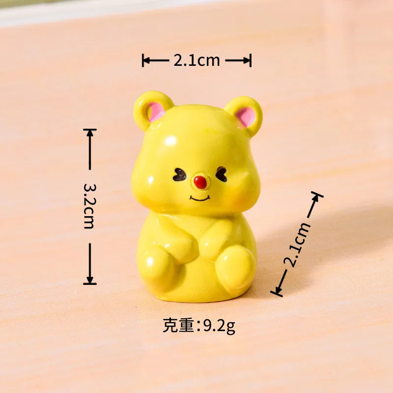 🍯🐻 6pc Honey Bear Miniature Resin Figurines 🐻🍯