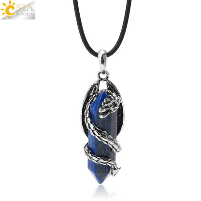 🐉 Dragon-Wrapped Crystal Necklaces 🐉