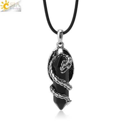 🐉 Dragon-Wrapped Crystal Necklaces 🐉