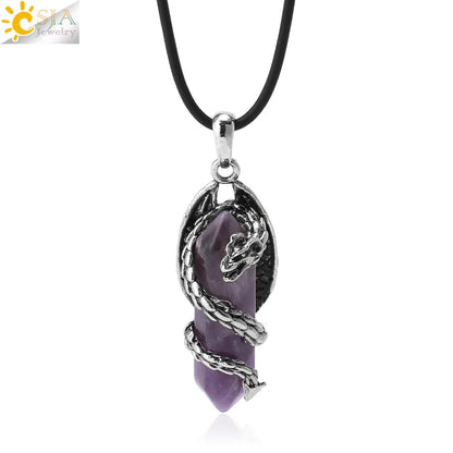 🐉 Dragon-Wrapped Crystal Necklaces 🐉