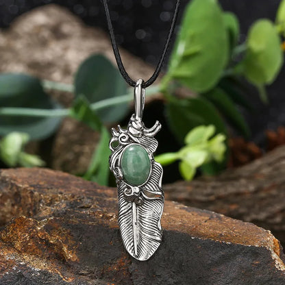 ✨ Natural Crystal Feather Pendant Necklace ✨