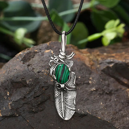 ✨ Natural Crystal Feather Pendant Necklace ✨