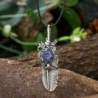 ✨ Natural Crystal Feather Pendant Necklace ✨