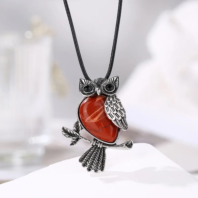 🦉 Natural Crystal Owl Necklace 🦉