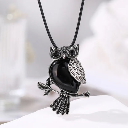🦉 Natural Crystal Owl Necklace 🦉