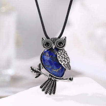 🦉 Natural Crystal Owl Necklace 🦉