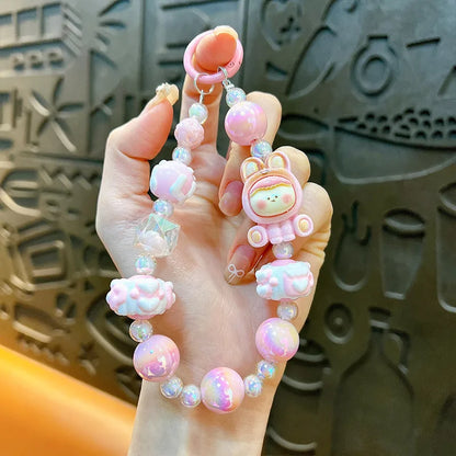 🎀✨ Cute Cartoon Phone Chain Beaded Keychains ✨🎀