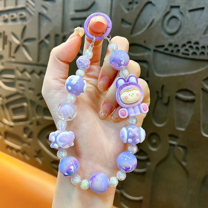 🎀✨ Cute Cartoon Phone Chain Beaded Keychains ✨🎀