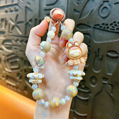 🎀✨ Cute Cartoon Phone Chain Beaded Keychains ✨🎀