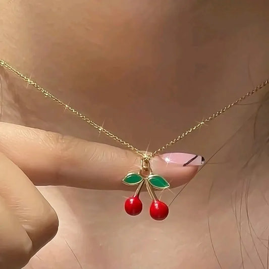 🍒 Cherry Gold Chain Necklace🍒