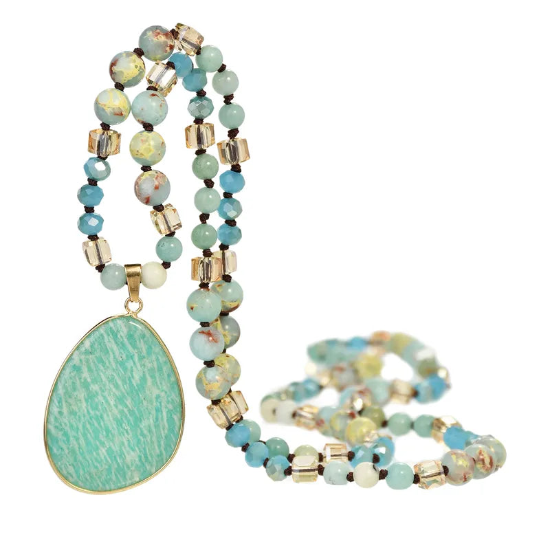 ✨ Handmade Bohemian Tianhe Stone (Amazonite) Necklace ✨