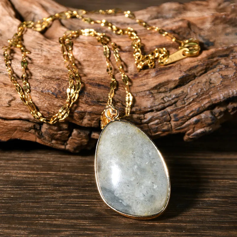 ✨ Elegant Natural Stone Pendant Necklace ✨
