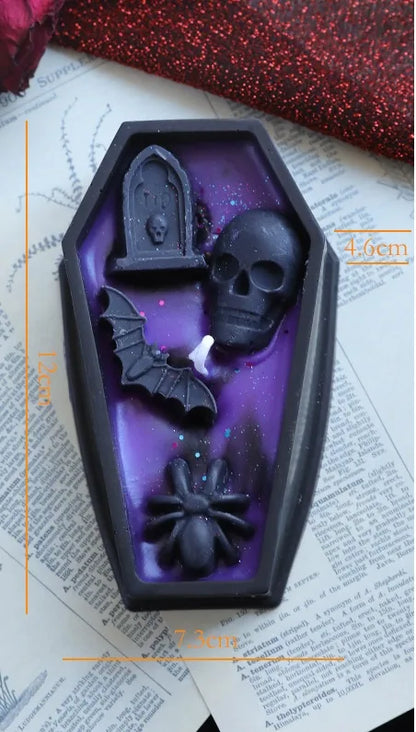 🕯️🦇🖤 3pc Coffin Candle Set 🖤🦇🕯️