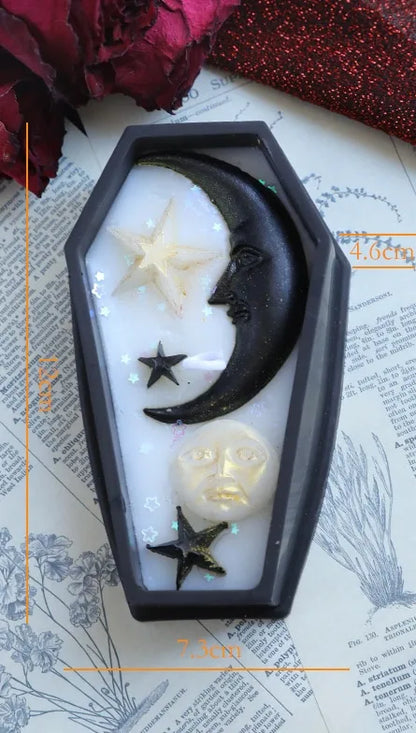 🕯️🦇🖤 3pc Coffin Candle Set 🖤🦇🕯️