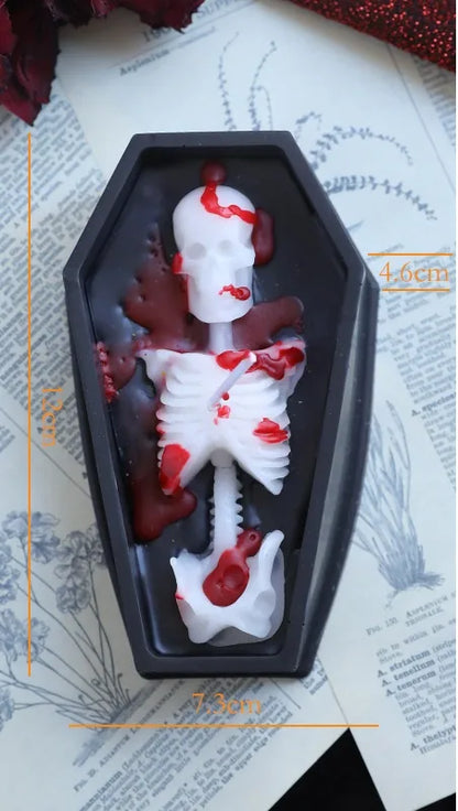 🕯️🦇🖤 3pc Coffin Candle Set 🖤🦇🕯️