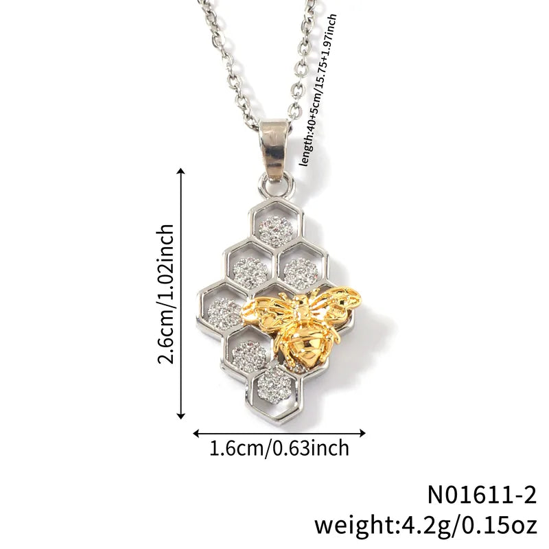 🐝 Honeycomb Bee Necklace 🐝